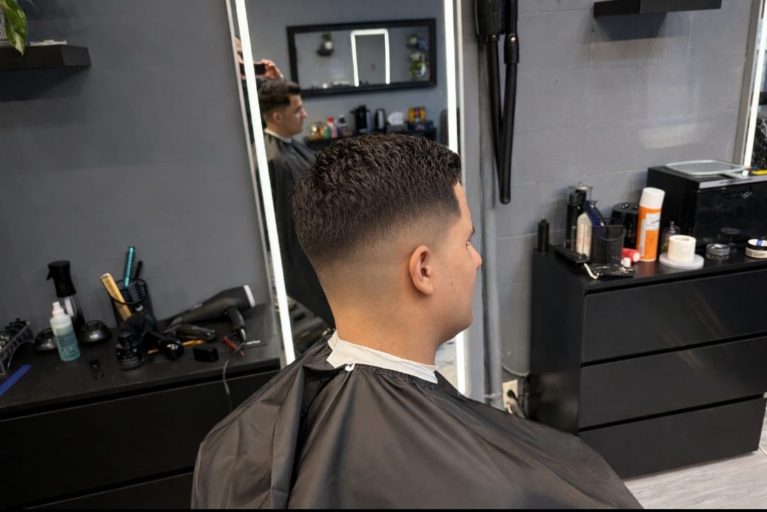 Barber haircut result